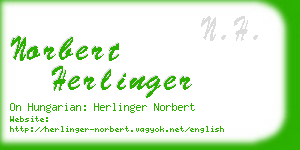 norbert herlinger business card